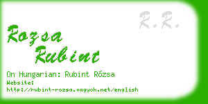 rozsa rubint business card
